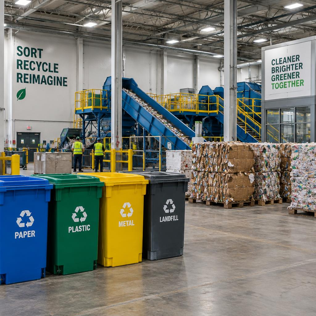Centro de triagem e reciclagem de resíduos corporativos